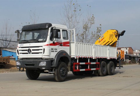 North Benz (Beiben) NG80B 6X4 Truck Mounted 16000 kg Knuckle Boom Fold Arm Crane