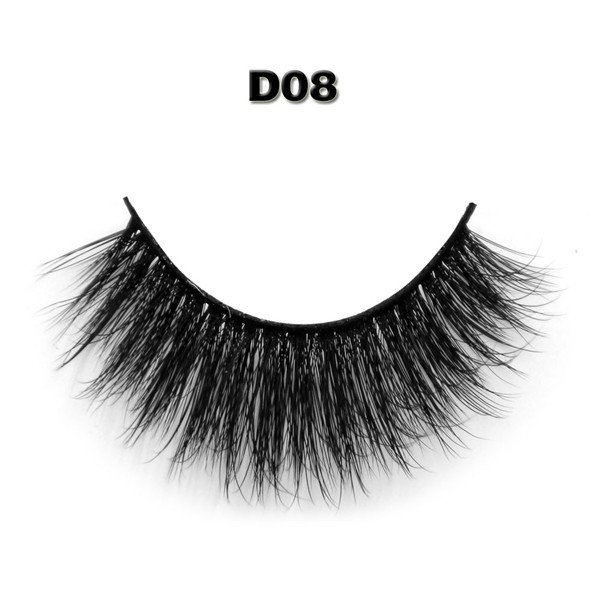 100% Handmade Types 3D Silk Lashes With Private Label packaging wholesale D08