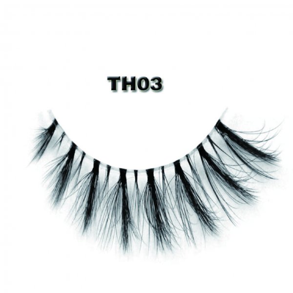 Mink 3D Lashes With Invisible Band TH03