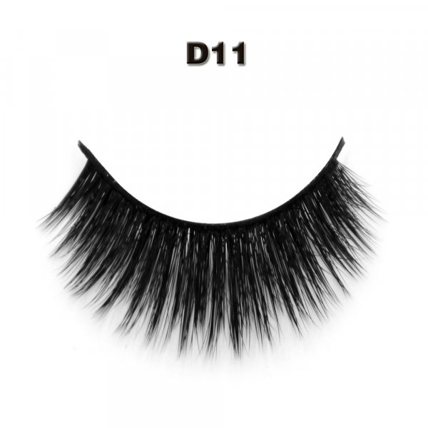 Faux mink lashes D011 private label custom packaging 