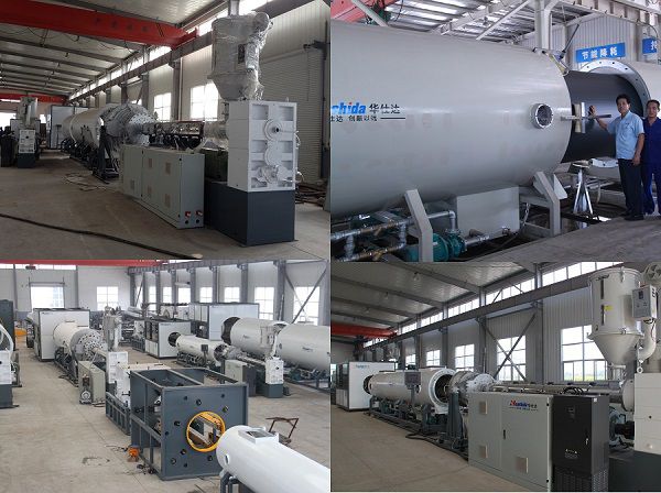 PE jacket pipe making line