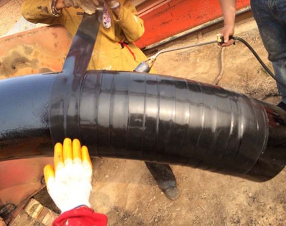 field site pipe wrapping heat shrink sleeve