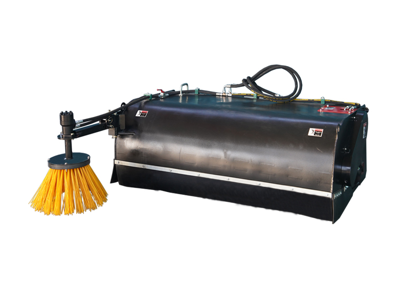 Skid Steer Box Broom with Side Brush ZK S-BBS