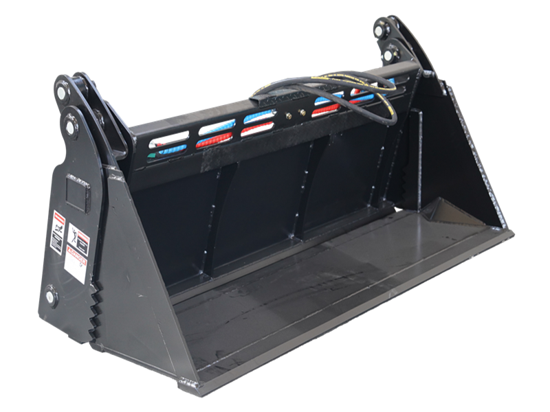 Construction Attachments 4 in 1 Skid Steer Low Profile Extended Bottom Bucket ZK S-4IN1B