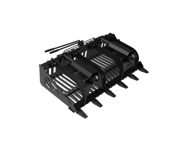 Skid Steer Rock Bucket Grapple with Teeth ZK S-RBG