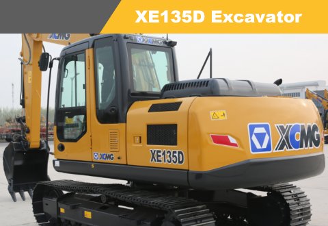 Xcmg 13t XE135D Hydraulic Crawler Excavator for sale 