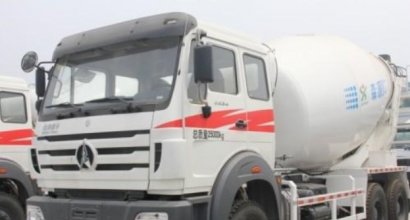 Beiben heavy truck lightweight concrete mixer truck delivered to the customer
