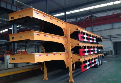 Heavy duty 80 tons capacity low bed semitrailer