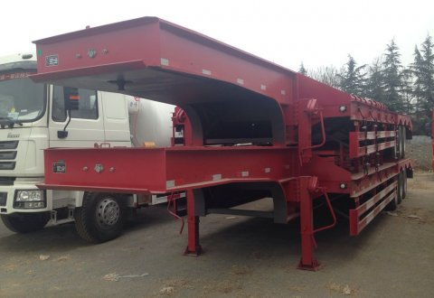 3axles Lowbed Lowboy Semi Trailer