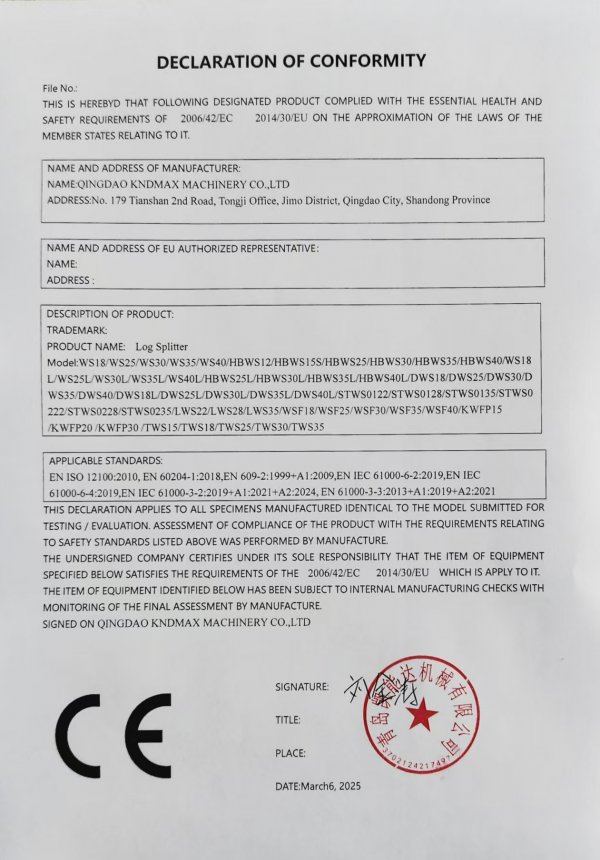 Log Splitter CE DOC